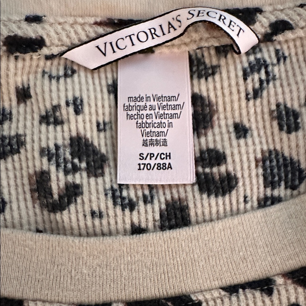 Victoria's Secret thermal ribbed crew neck Leopard Print Dress size small - Picture 4 of 8